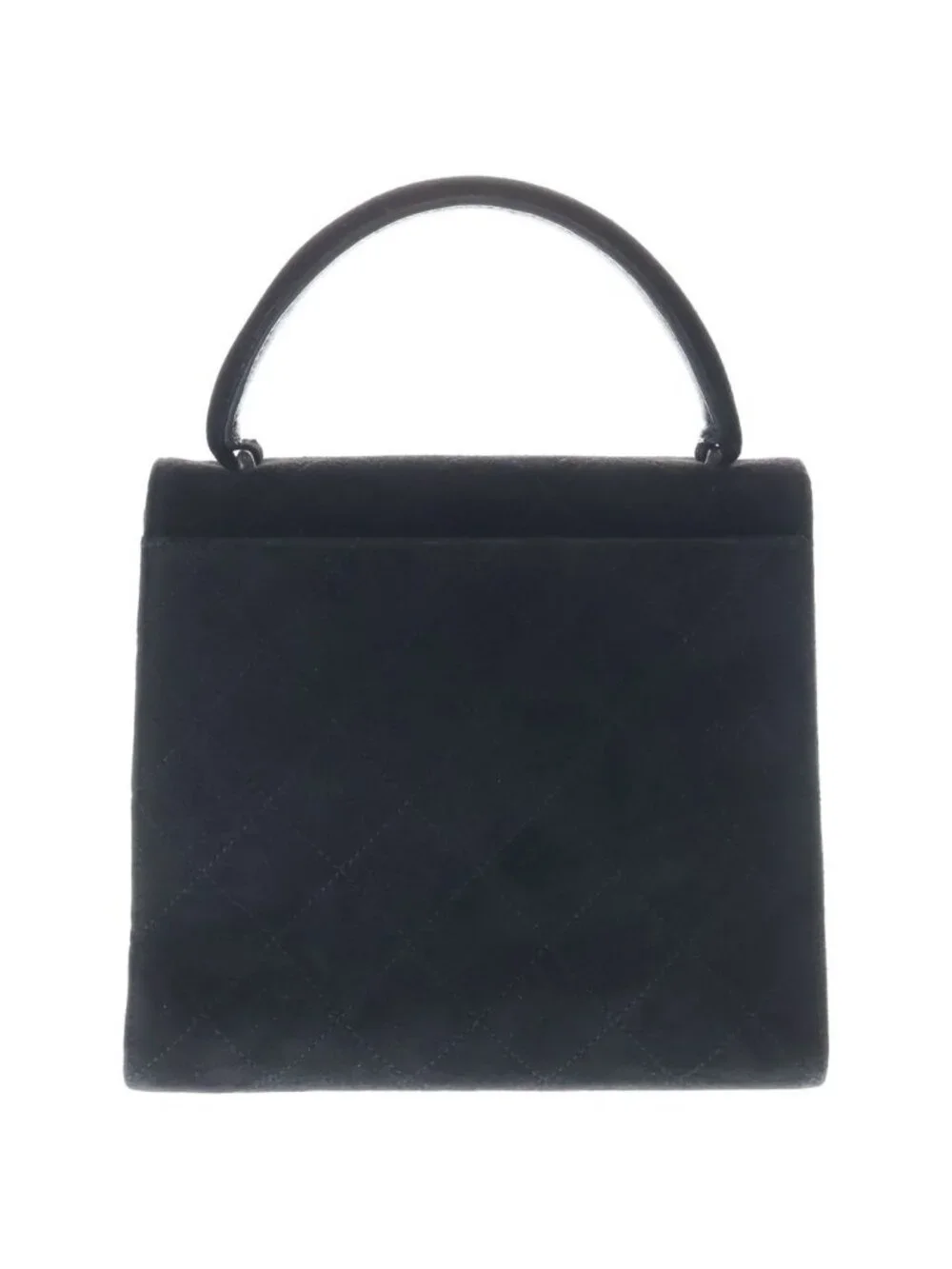 Chanel 2.55 Quilted Suede Leather Handbag Black